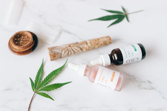 cbd oil dropper bottle illustrating cbd oil benefits for wellness